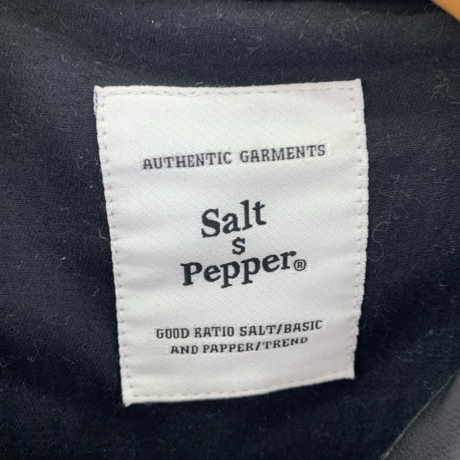 レザージャケット Salt&Pepper LEATHER TRUCKERS (M) M ブラック