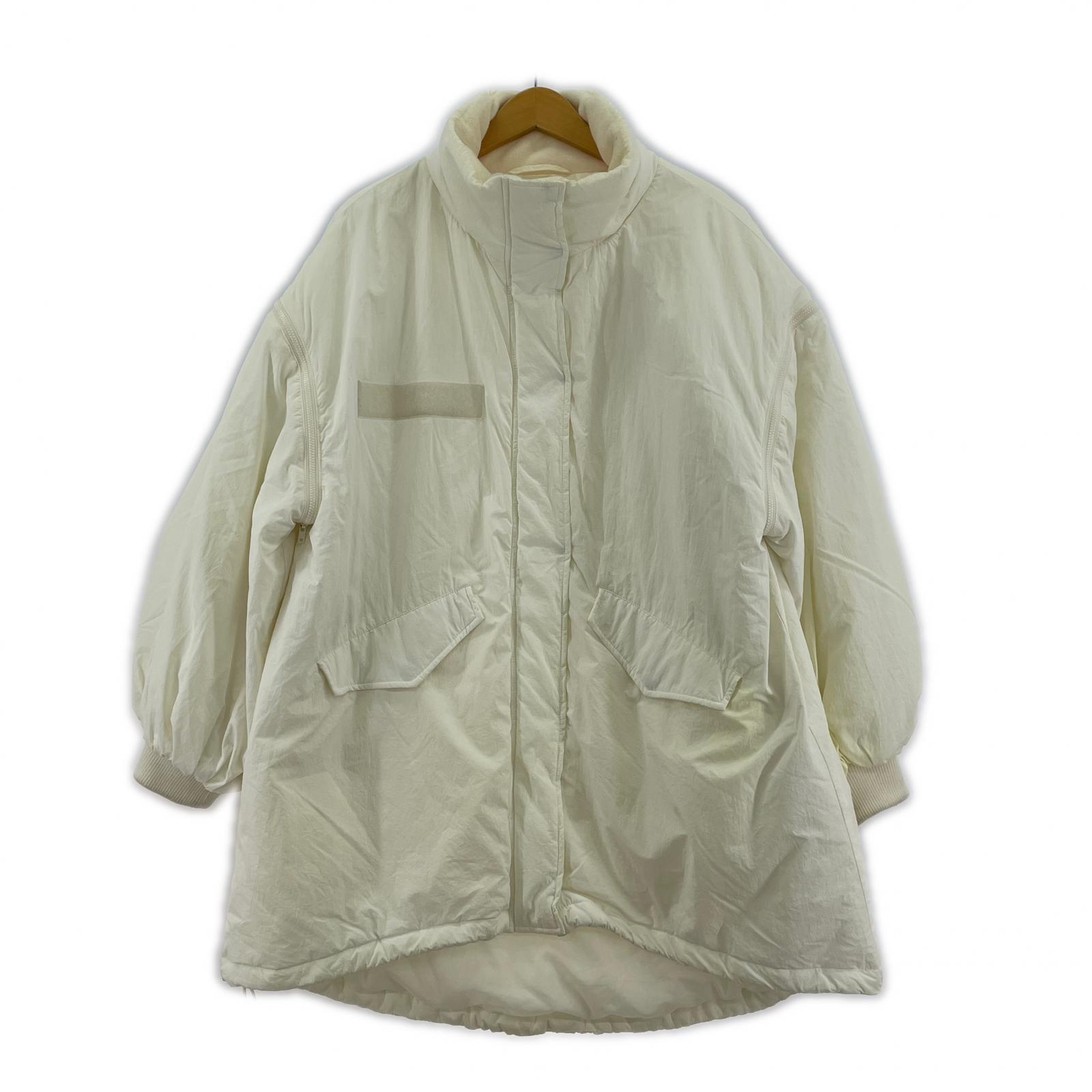 ジャケット 袖2WAY M-65 中綿コート ホワイト
