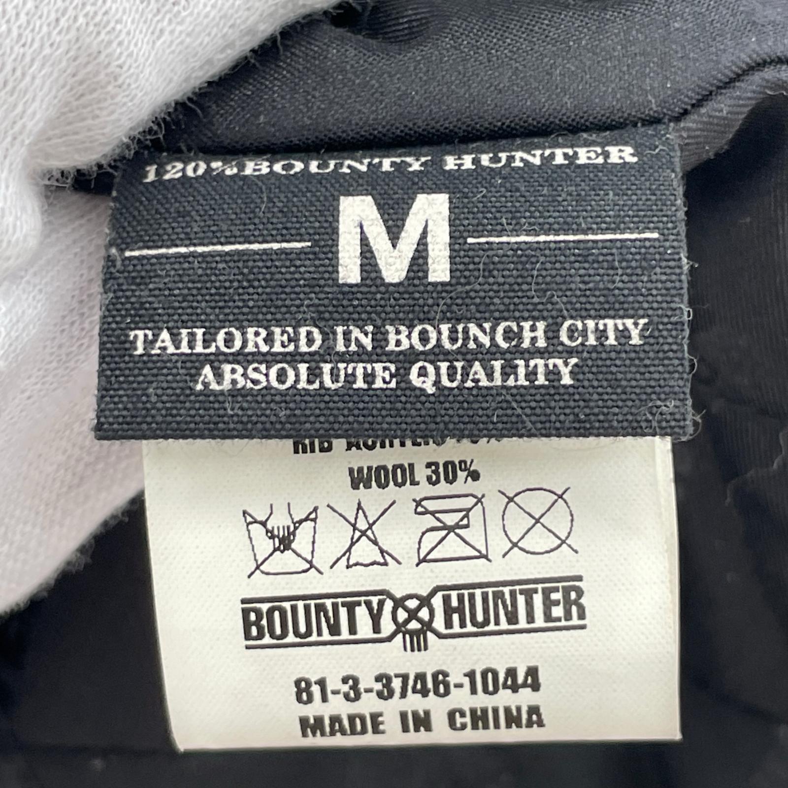 ジャケット BOUNTY HUNTER Bワッペン 袖レザースタジャン M ブラック M ブラック
