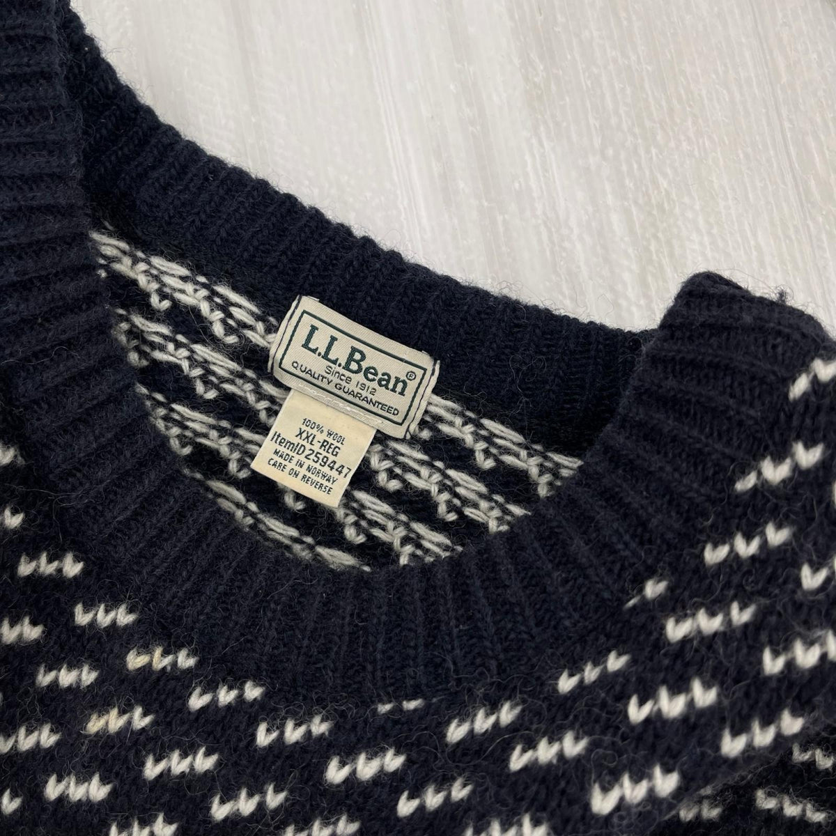 ニット 00s birds eye ノルウェー製 XXL-REG NVY