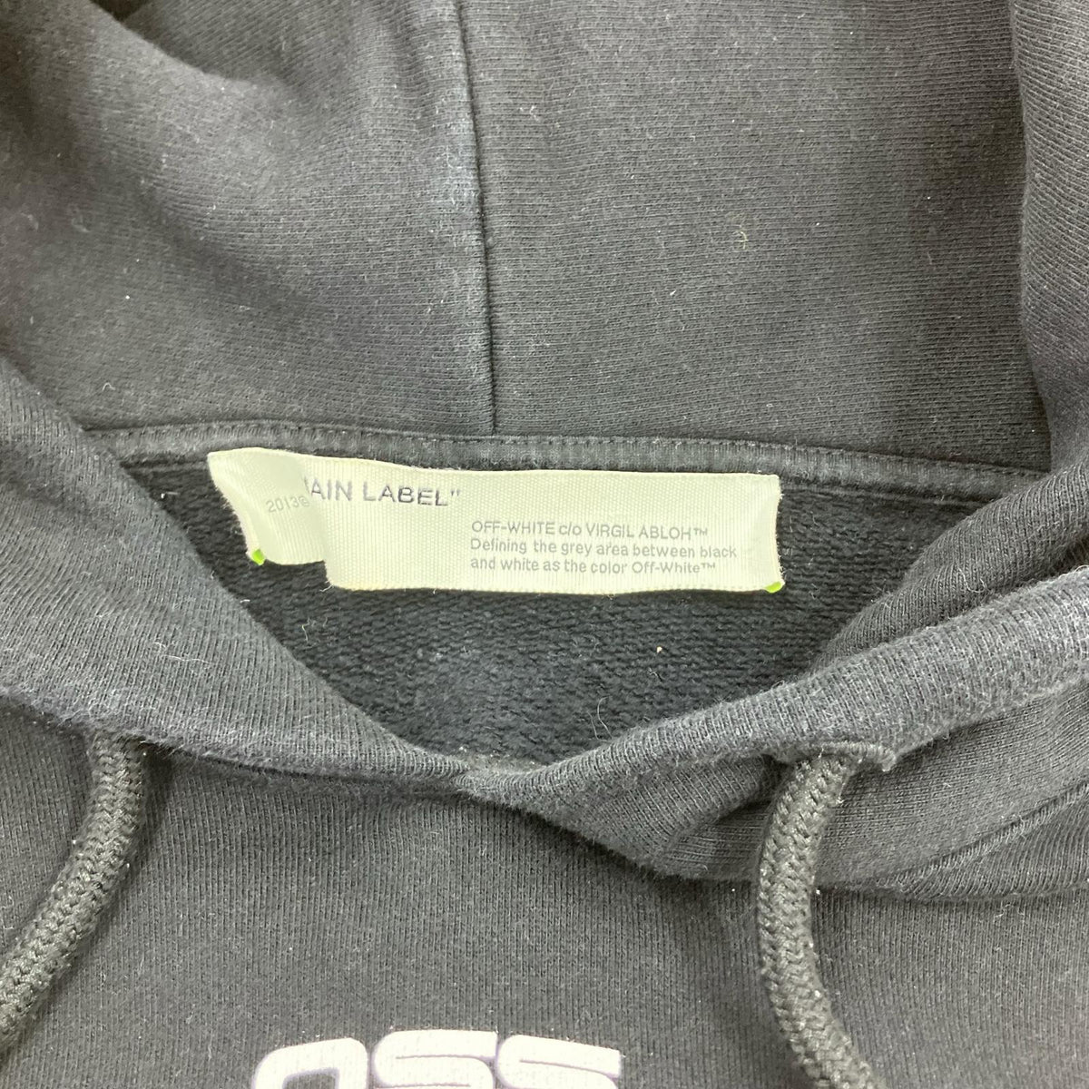 パーカー OFF-WHITE AIRPORT TAPE OVER HOODIE OMBB037S20E30003 黒 (M) M ブラック