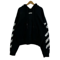 パーカー OFF-WHITE AIRPORT TAPE OVER HOODIE OMBB037S20E30003 黒 (M) M ブラック