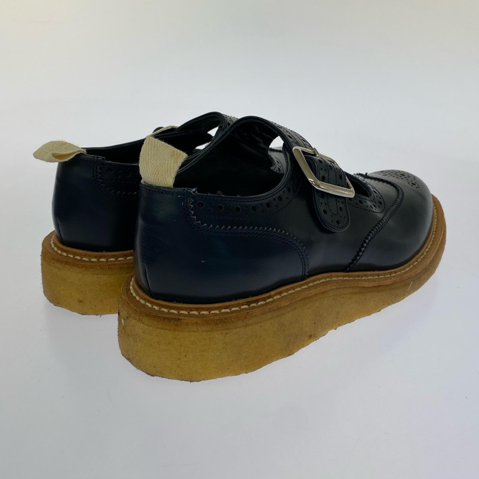 シューズ ×Tricker's モンクストラップラバーソール 7 ネイビー