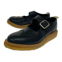 シューズ ×Tricker's モンクストラップラバーソール 7 ネイビー