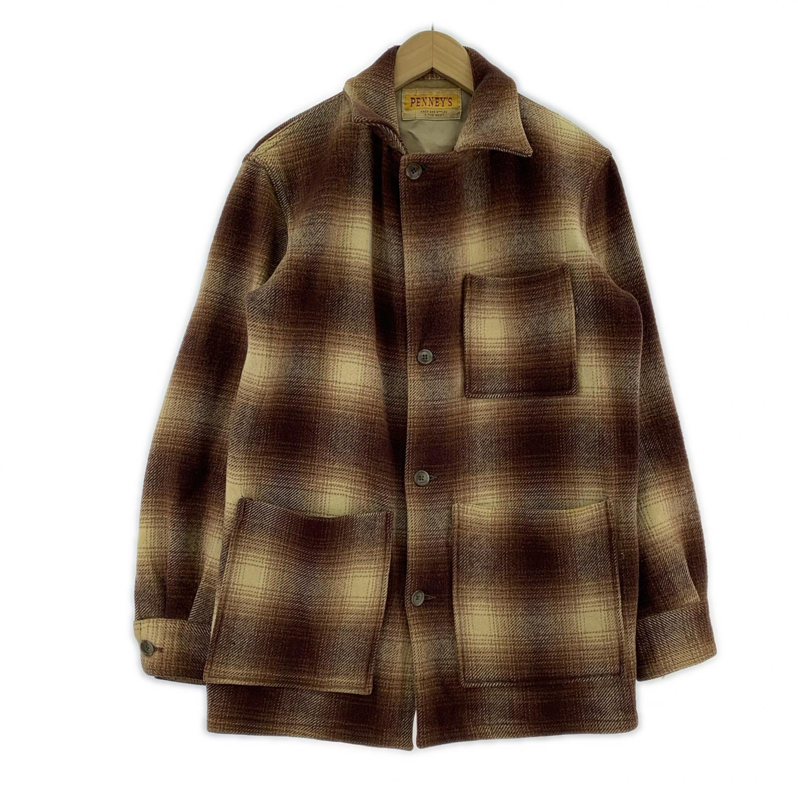 ジャケット 50s オンブレチェックウールジャケット