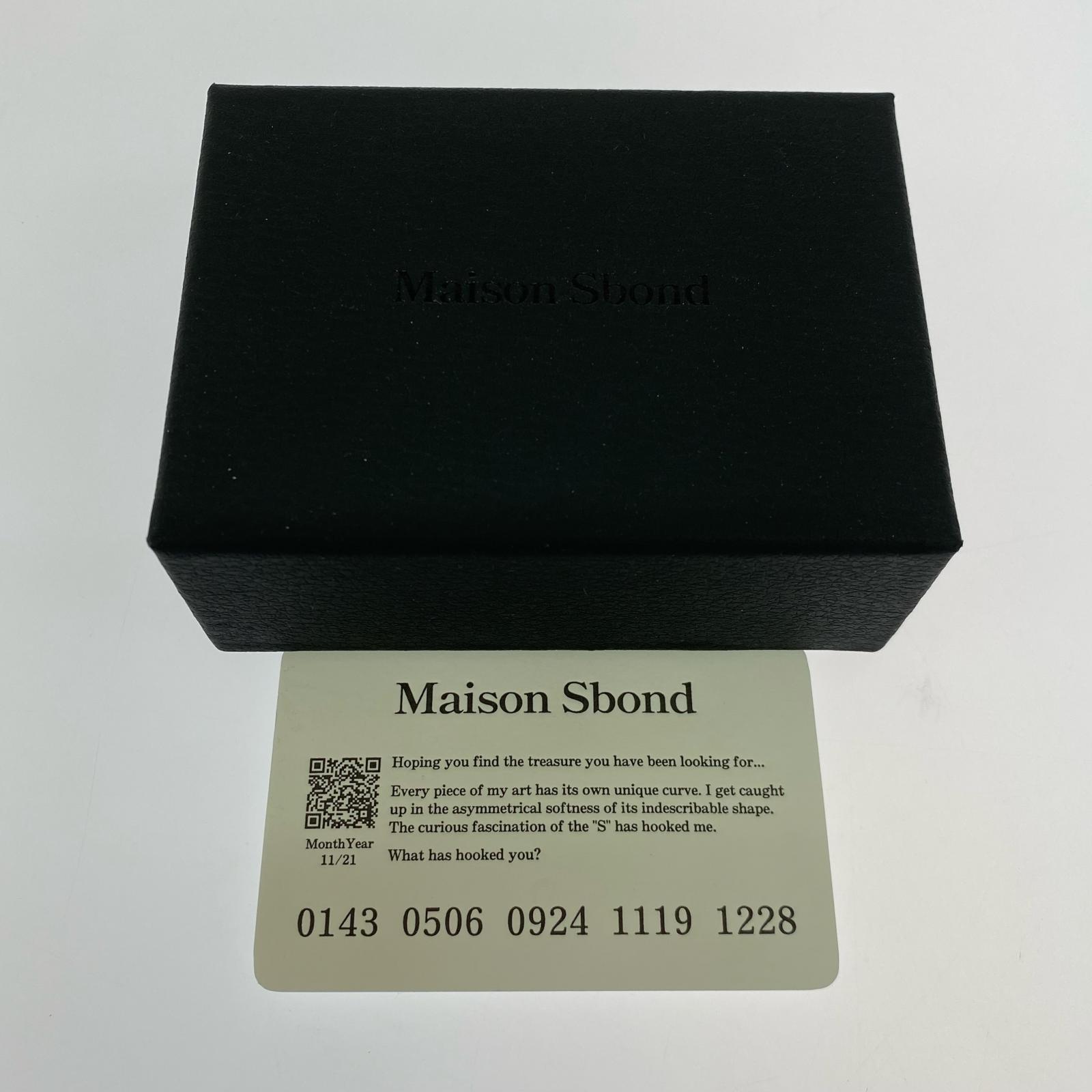 コンパクトウォレット Maison Sbond 黒 ブラック
