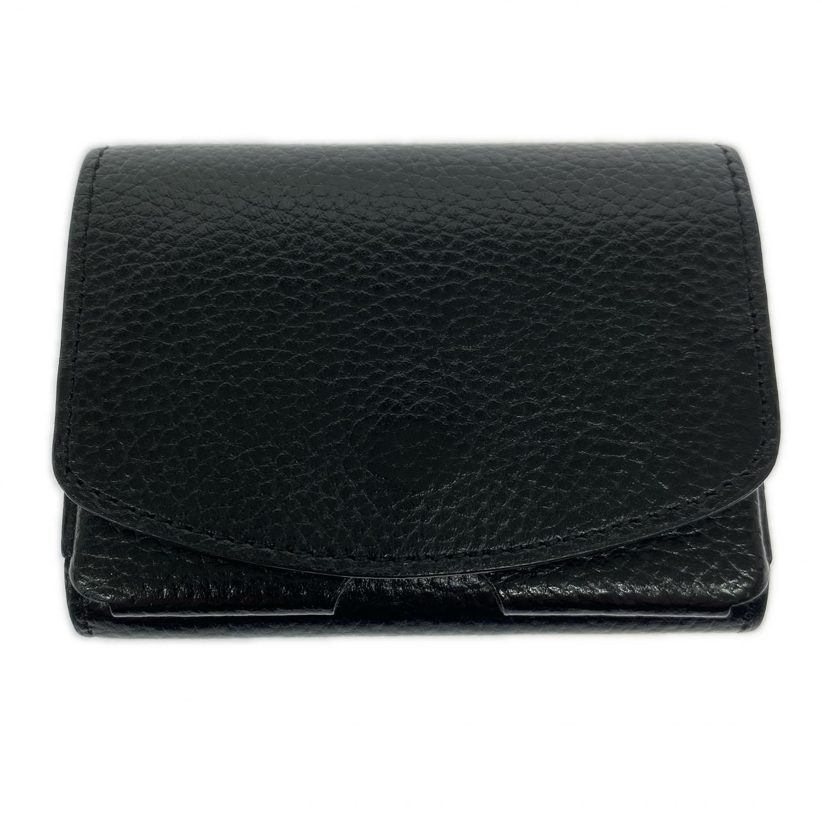 コンパクトウォレット Maison Sbond 黒 ブラック