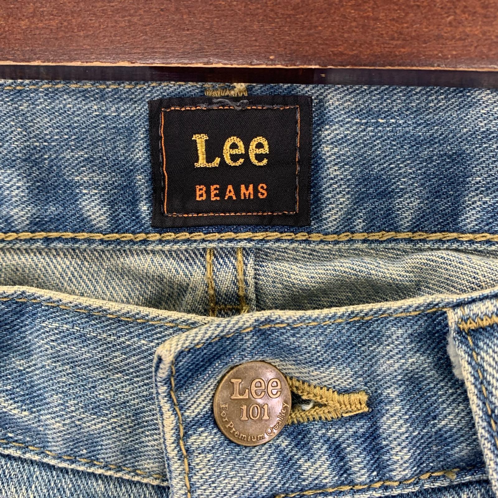 デニムパンツ ×BEAMS 101 Clush Light Usedバギーパンツ 30 ブルー