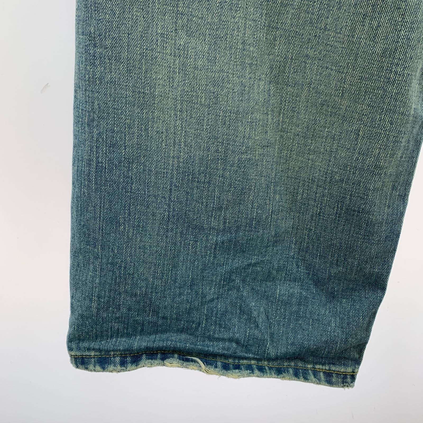 デニムパンツ ×BEAMS 101 Clush Light Usedバギーパンツ 30 ブルー