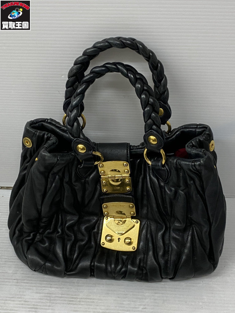 Miu Miu マテラッセ ハンドバック 黒
