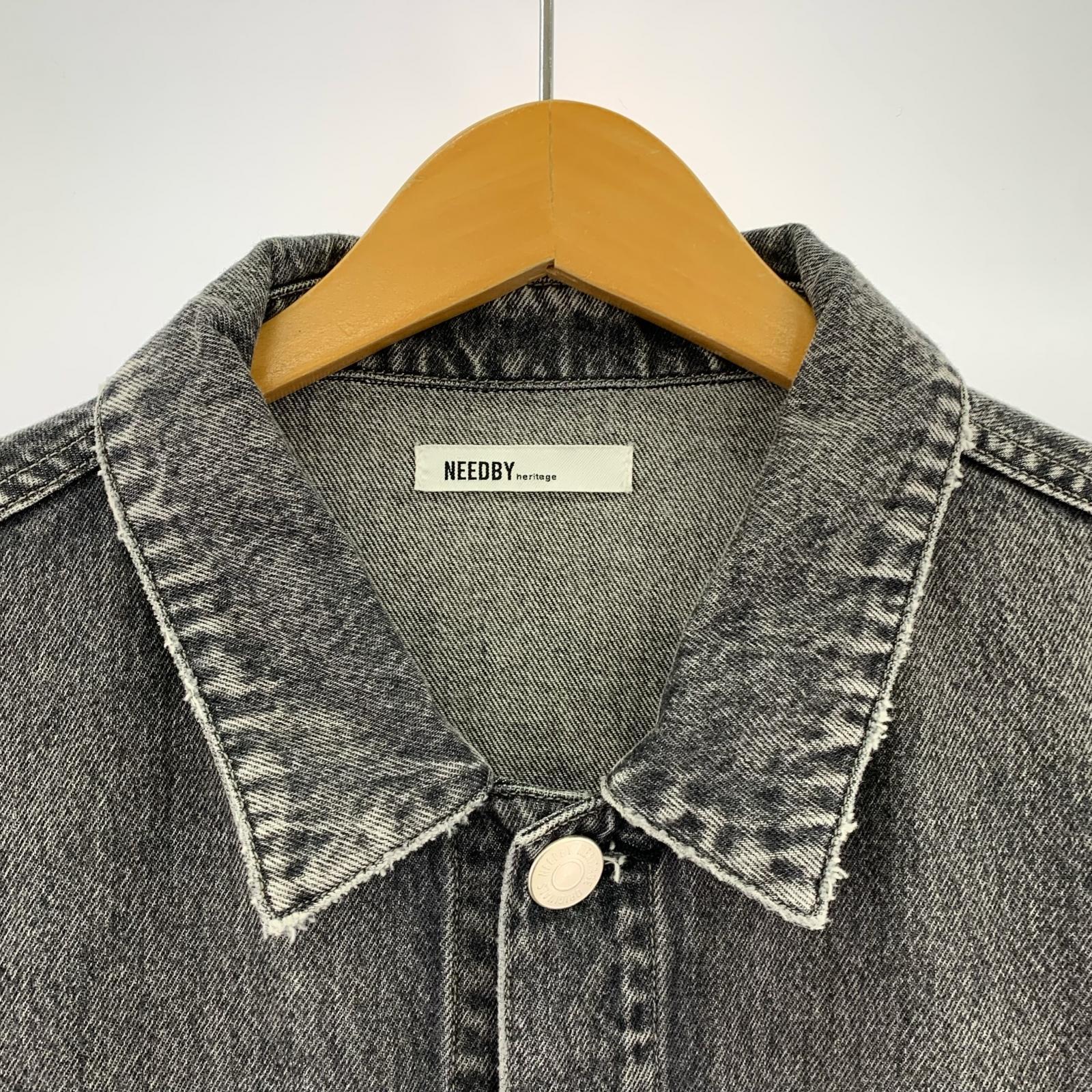 デニムジャケット Captains Helm NEEDBY heritage WASH RELAX DENIM JACKET M グレー