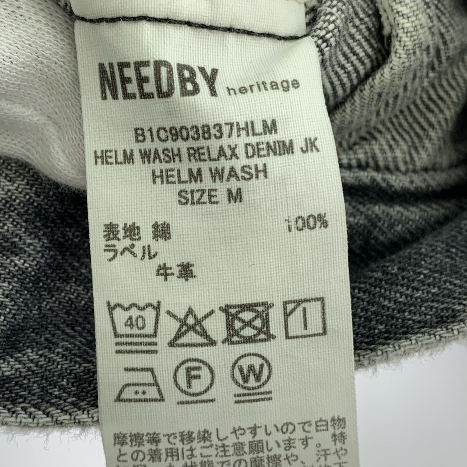 デニムジャケット Captains Helm NEEDBY heritage WASH RELAX DENIM JACKET M グレー