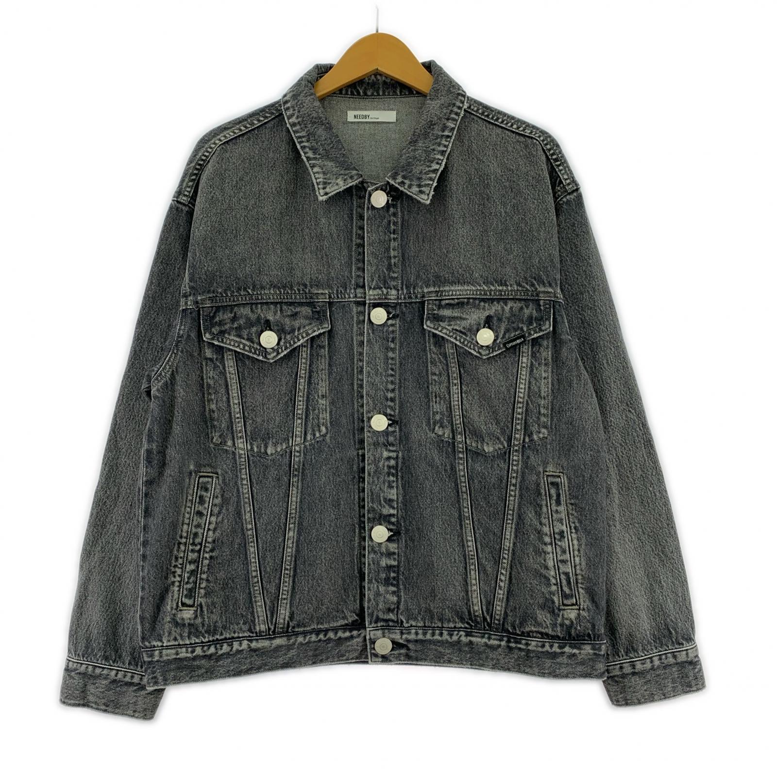 デニムジャケット Captains Helm NEEDBY heritage WASH RELAX DENIM JACKET M グレー