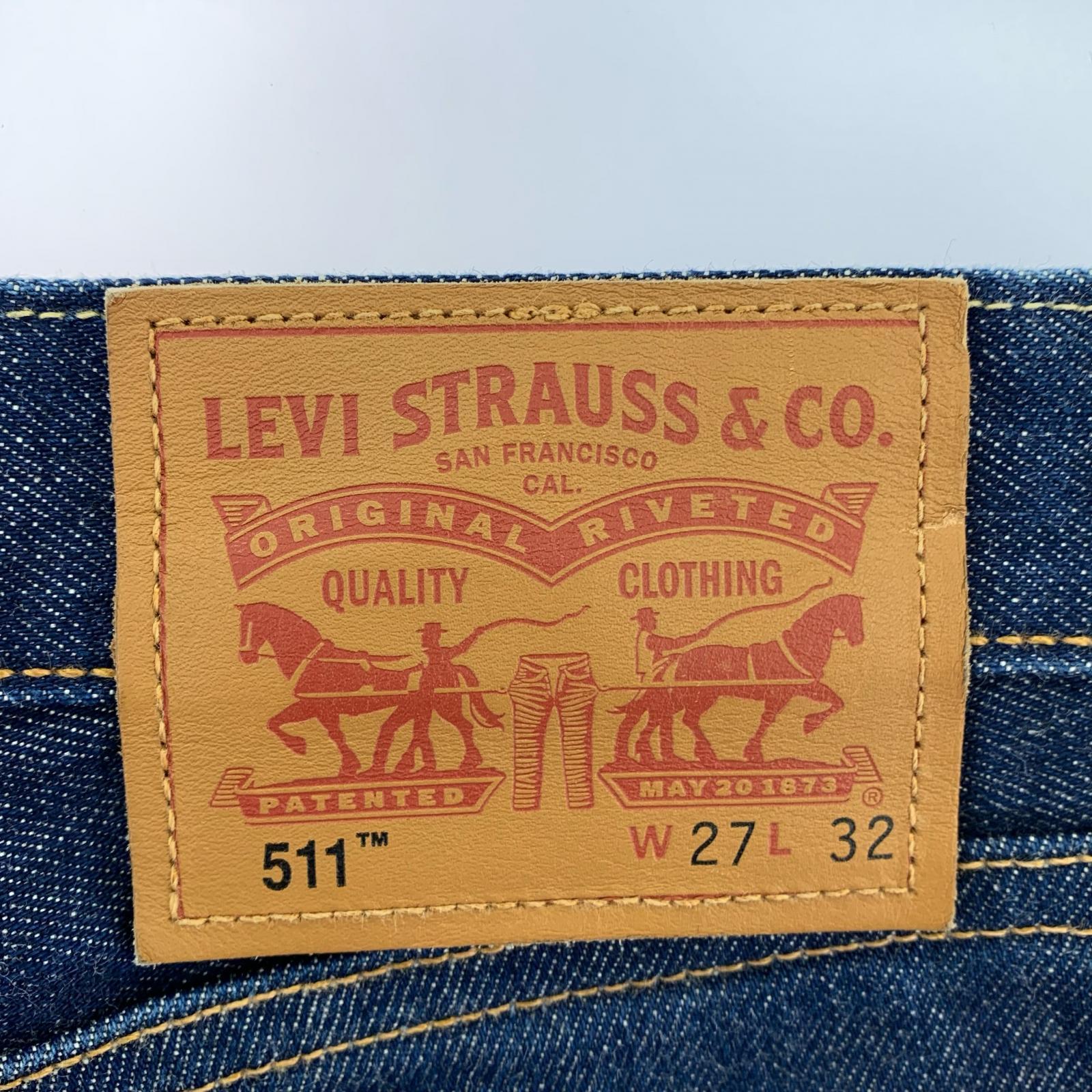 デニムパンツ USA製 511 w27 27 ネイビー