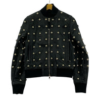 レザージャケット Lilles スタッズ レザージャケット 38 黒 38 ブラック