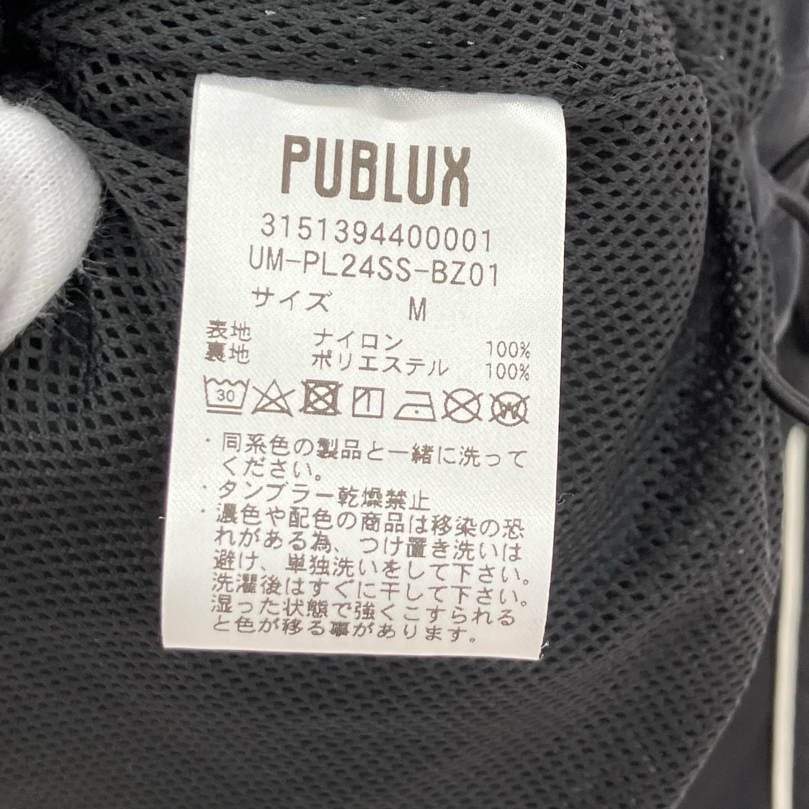 ジャケット ×PUBLUX ナイロントラックジャケット 黒 (M) M ブラック