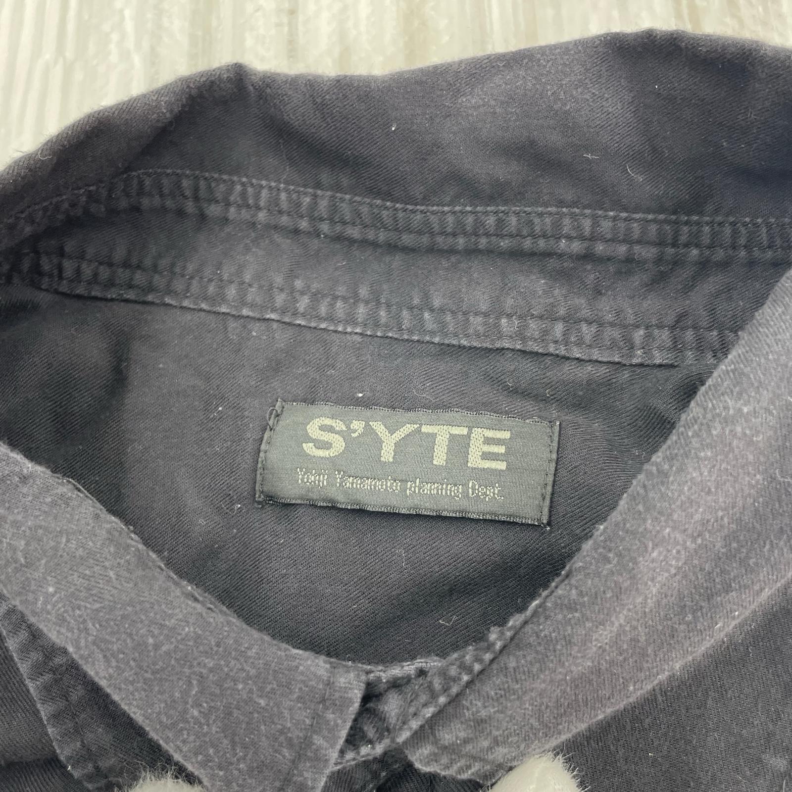 長袖シャツ S'YTE × marquee club ロングシャツ (3) 3 ブラック
