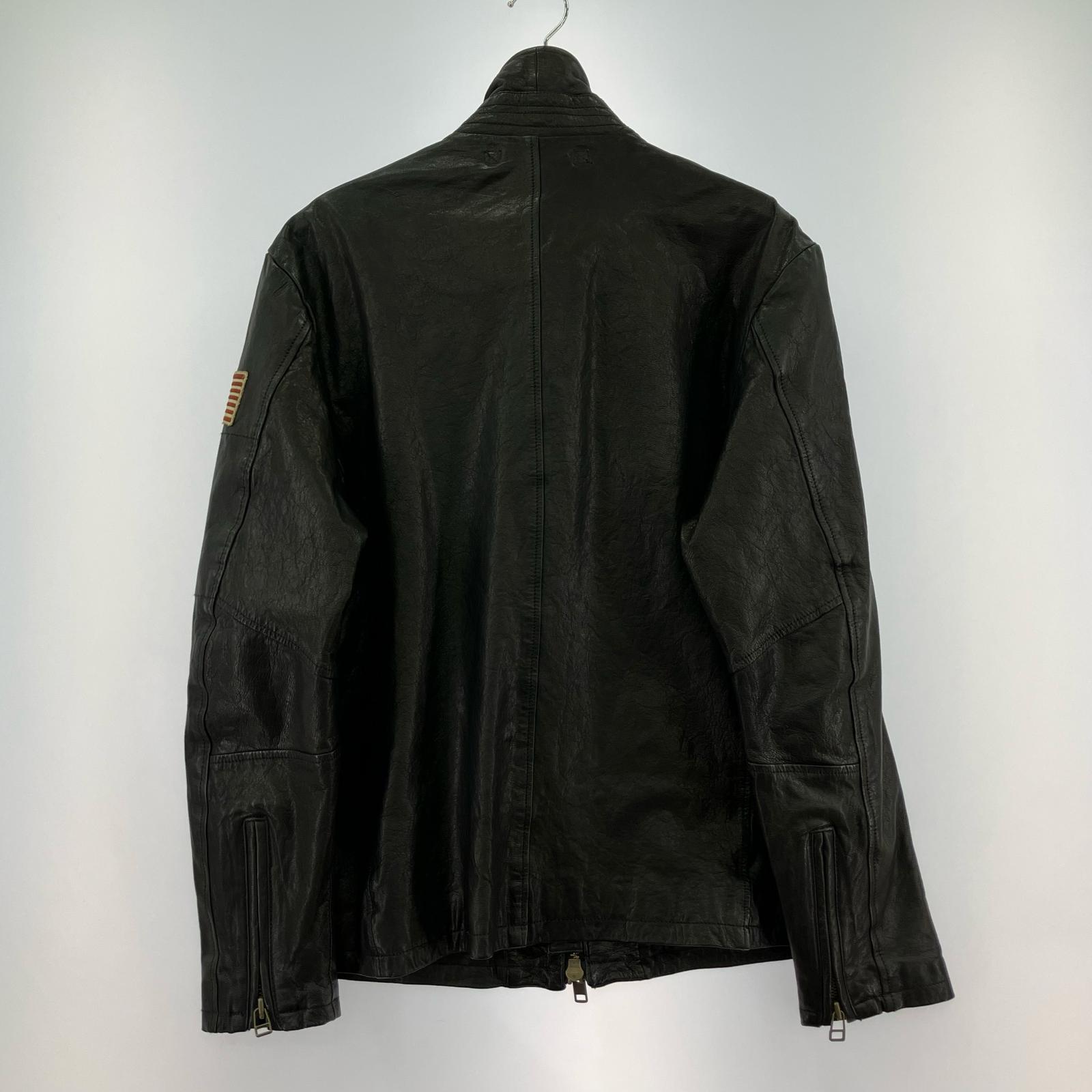 ジャケット 純正パッチ レザージャケット 黒 ブラック