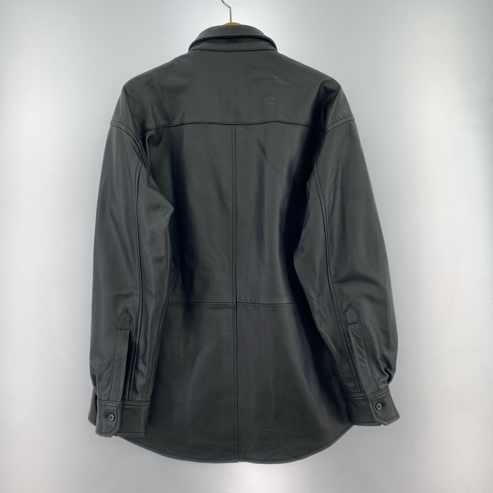 長袖シャツ Journal Standard TRISECT シープスキン レザーシャツ M ブラック M ブラック