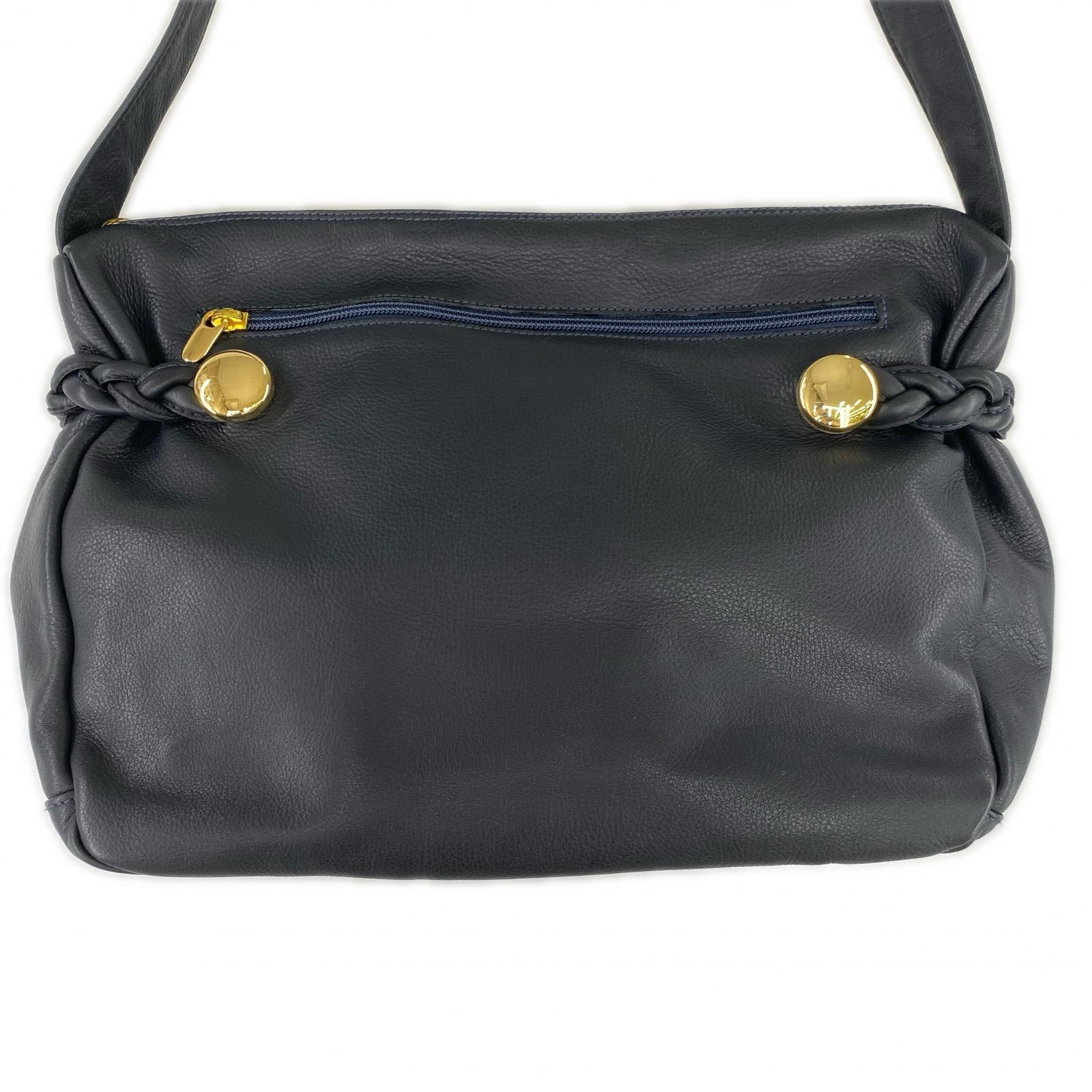 ショルダーバッグ BALLY レザーショルダーバッグNV ネイビー