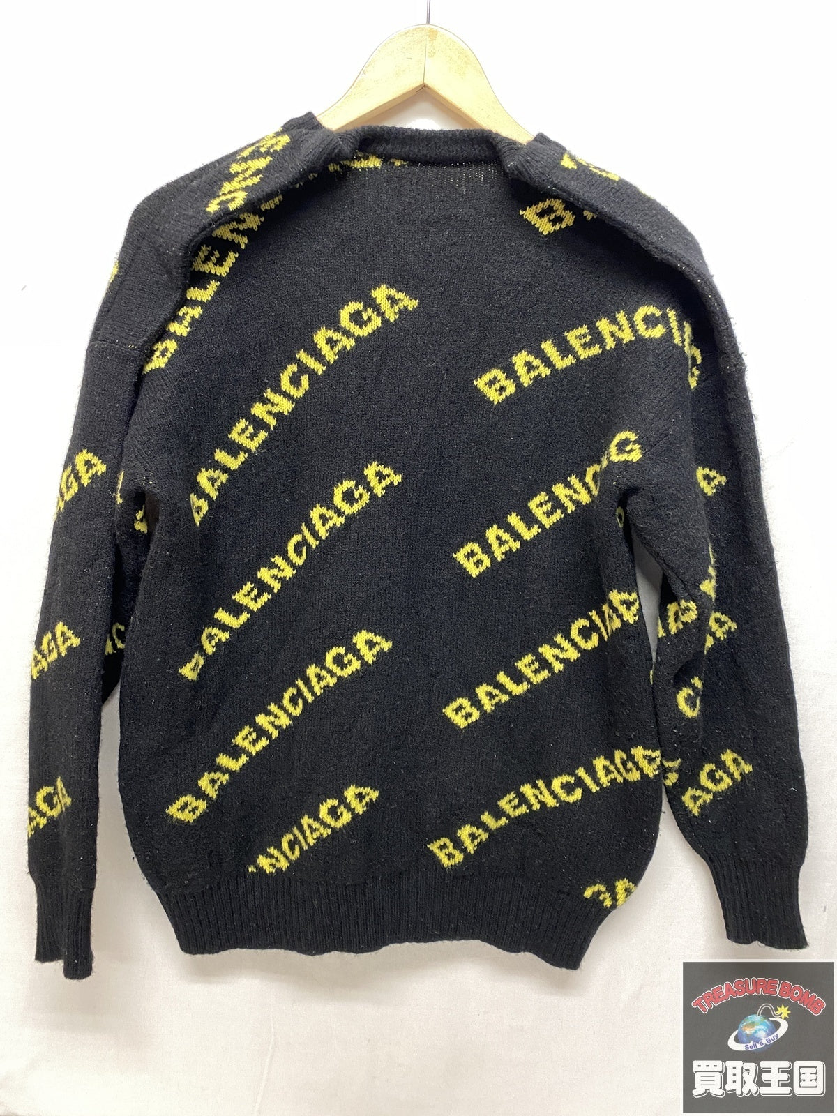 19AW BALENCIAGA ALLOVER LOGOCrewneckKnit
