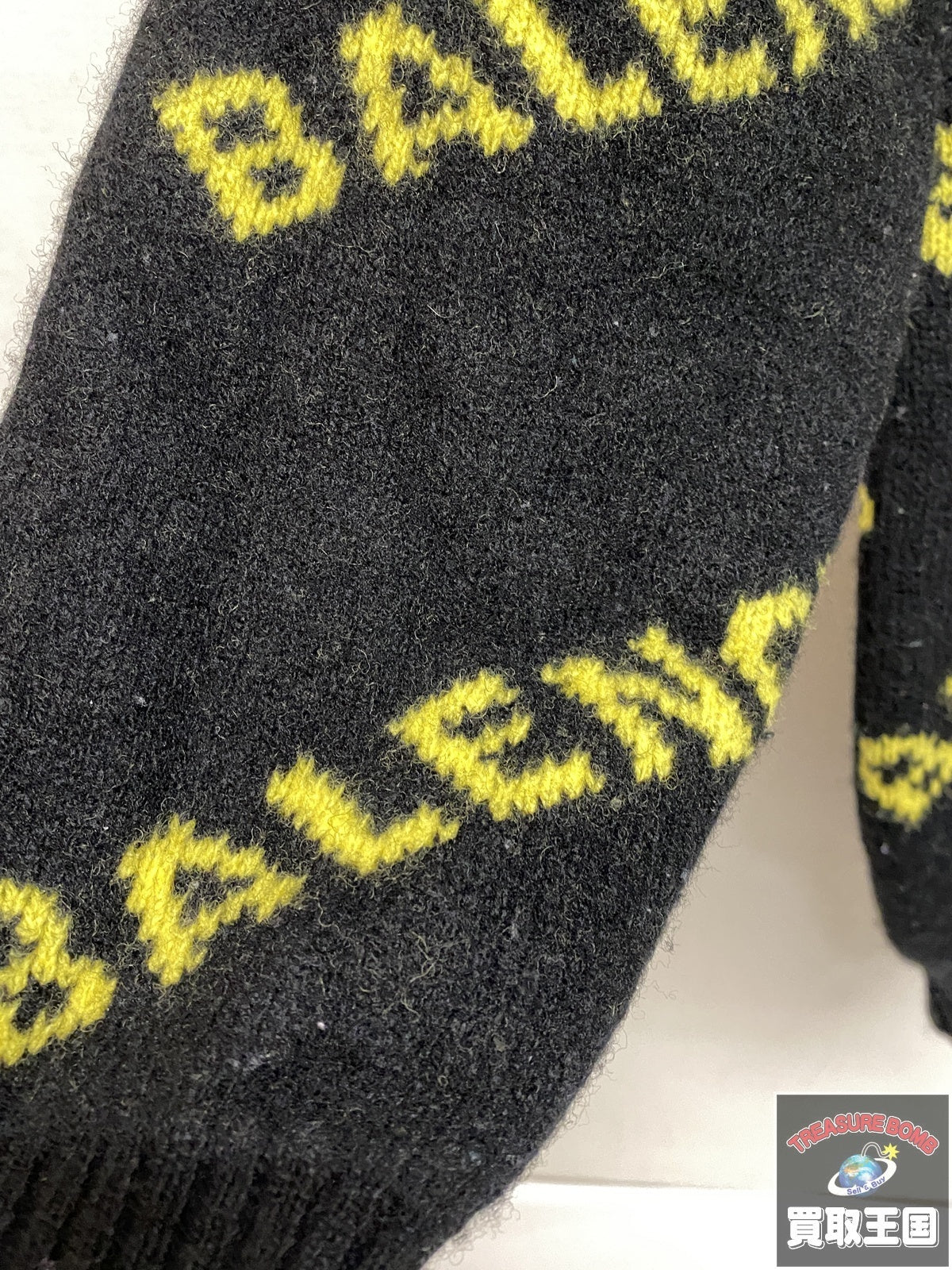 19AW BALENCIAGA ALLOVER LOGOCrewneckKnit