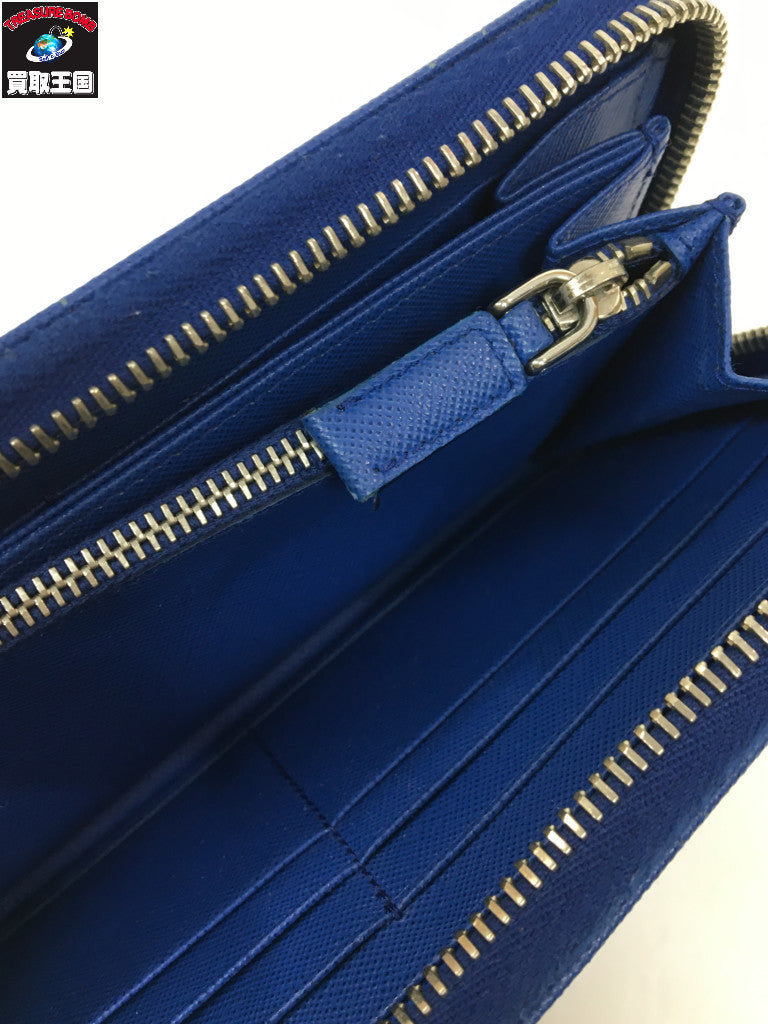PRADA サフィアーノ ラウンドジップウォレット