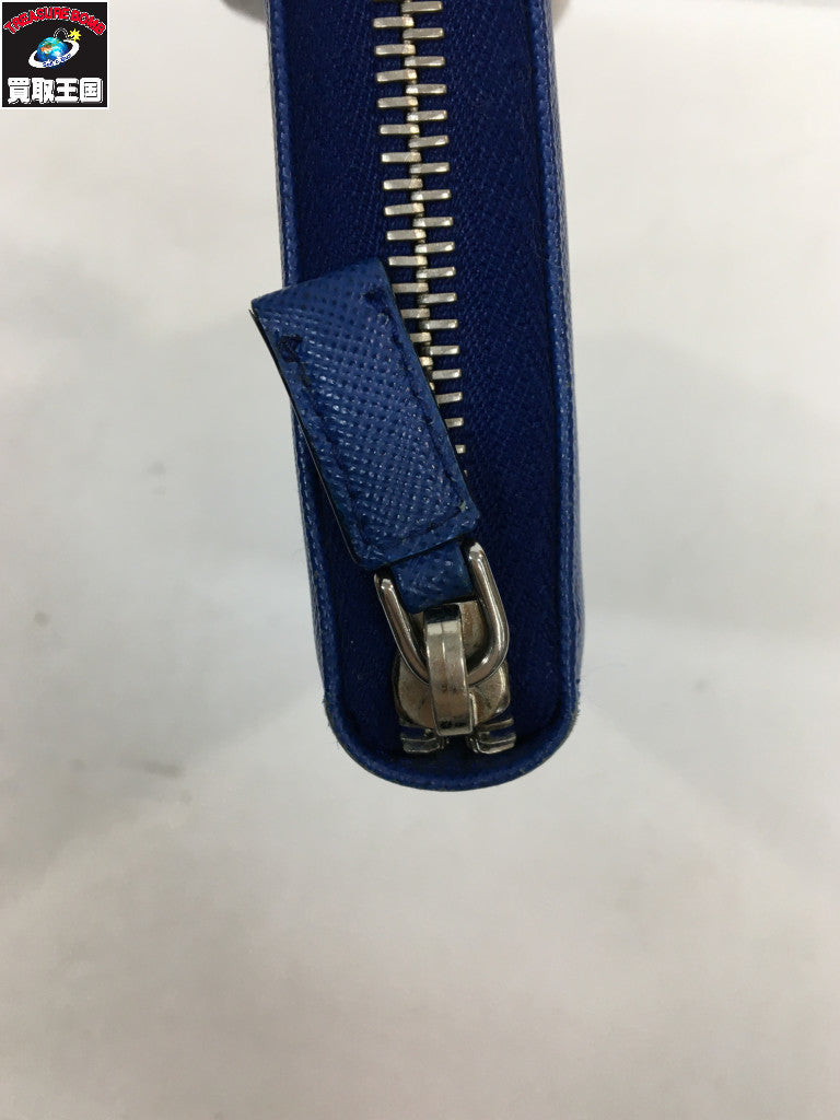 PRADA サフィアーノ ラウンドジップウォレット