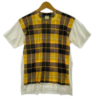 半袖Tシャツ イエロー チェック L