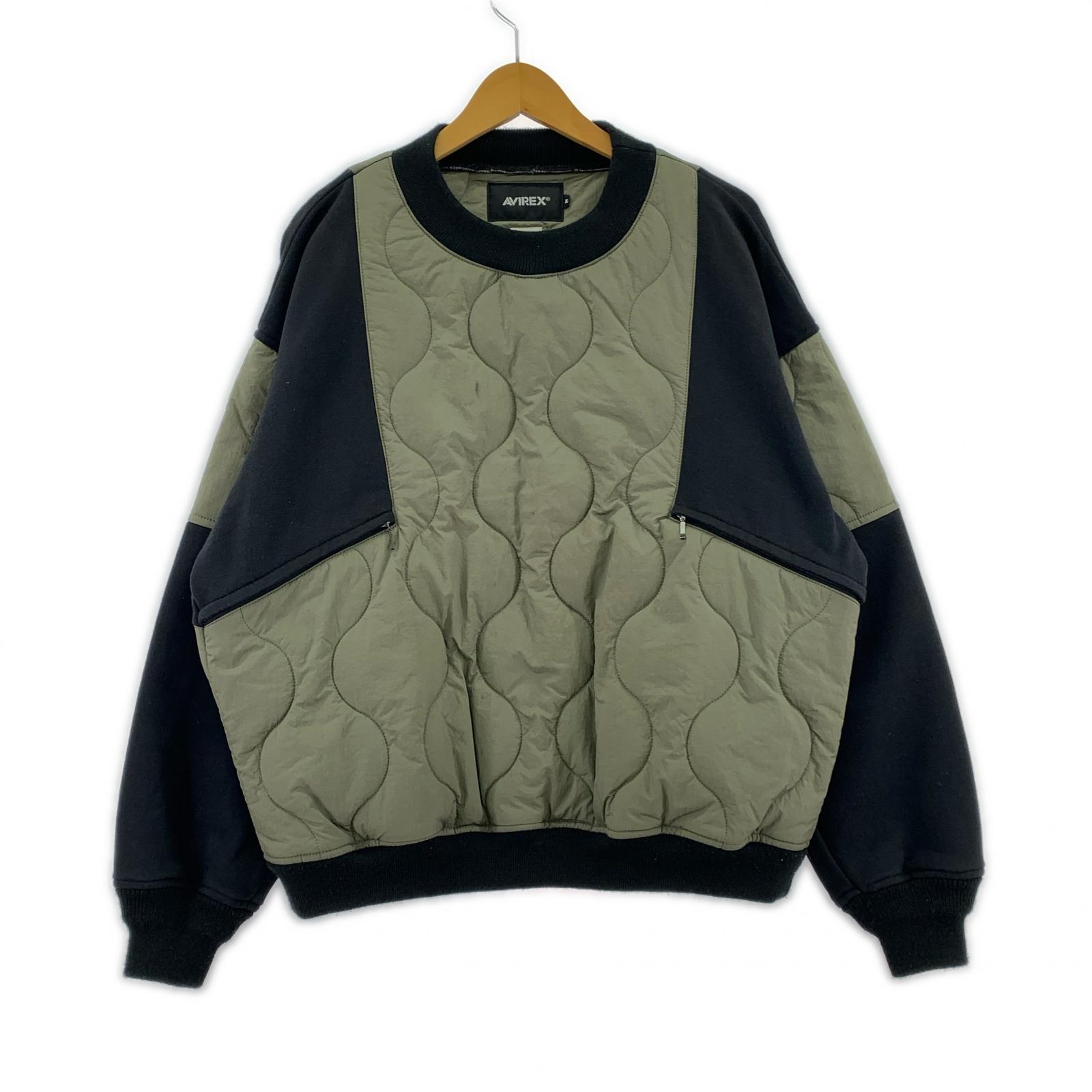 スウェット COMBI CREW JACKET M カーキ