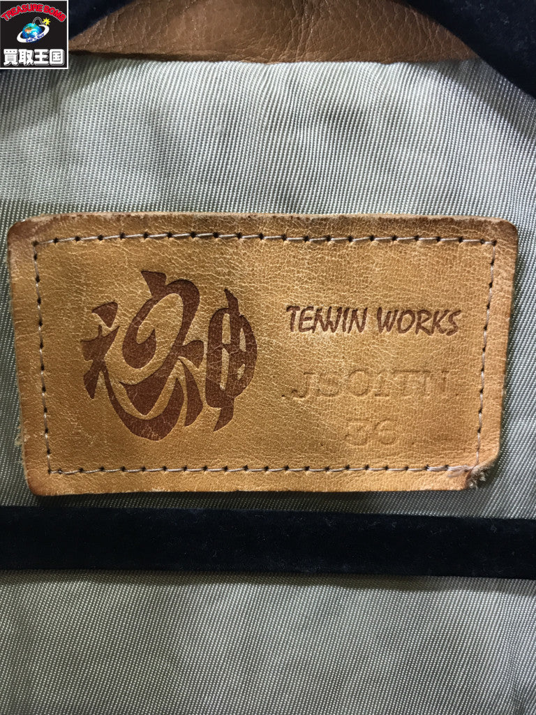 ライダースジャケット TENJIN WORKS JS01 SINGLE COLLAR JACKET 36