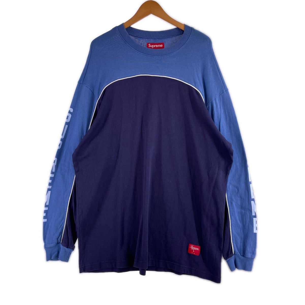 長袖Tシャツ 25SS Paneled Piping L/S L ブルー