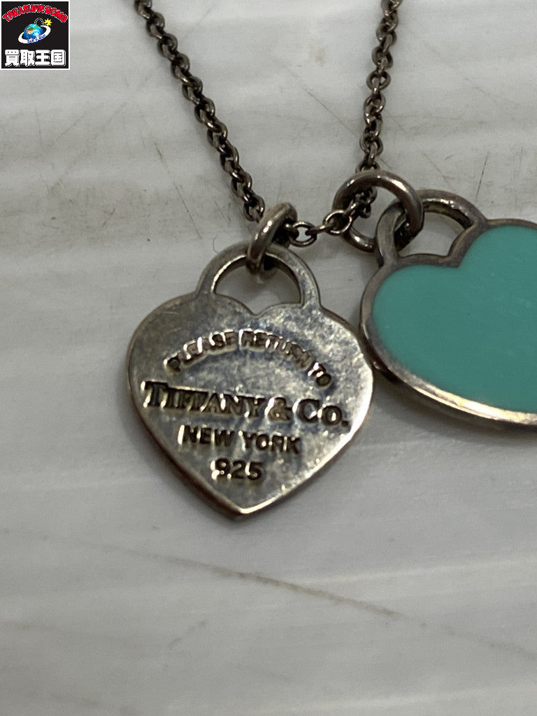 Tiffany&Co. リターントゥティファニー ミニダブルハートネックレス