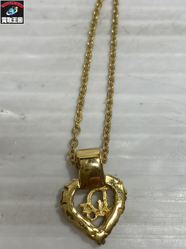 DIOR ハートモチーフ ラインストーン ネックレス
