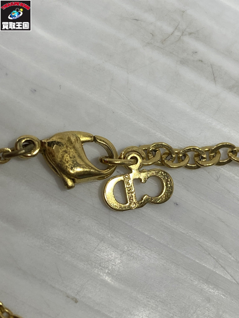DIOR ハートモチーフ ラインストーン ネックレス