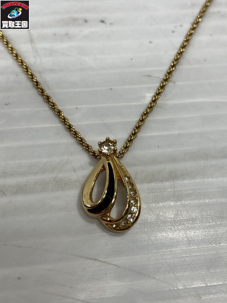DIOR ティアドロップ ラインストーン ネックレス