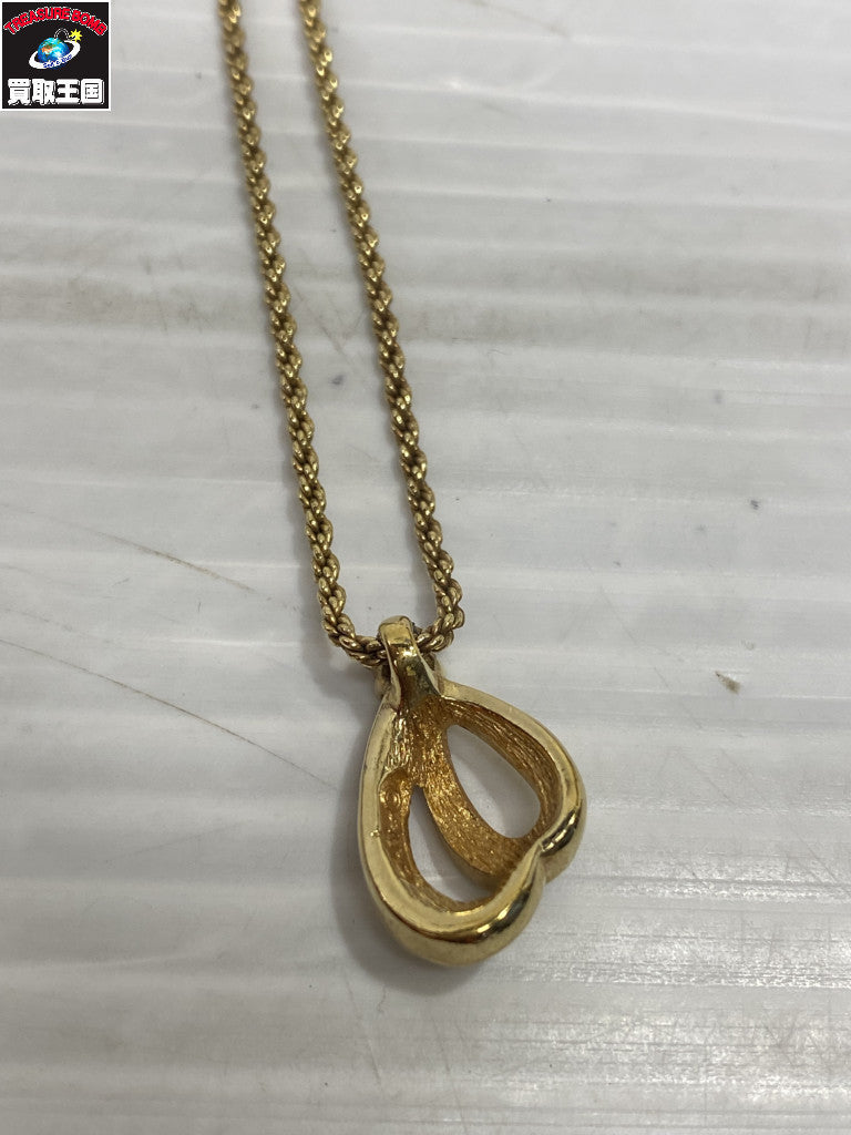 DIOR ティアドロップ ラインストーン ネックレス