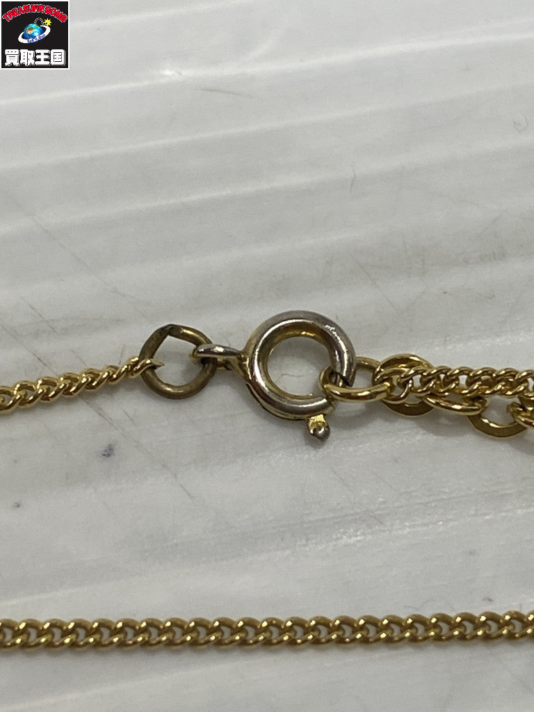 DIOR CDロゴ ラインストーン ハートネックレス