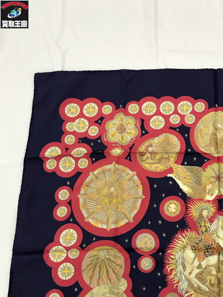 HERMES カレ90 LE ROY SOLEIL 太陽王 シルクスカーフ