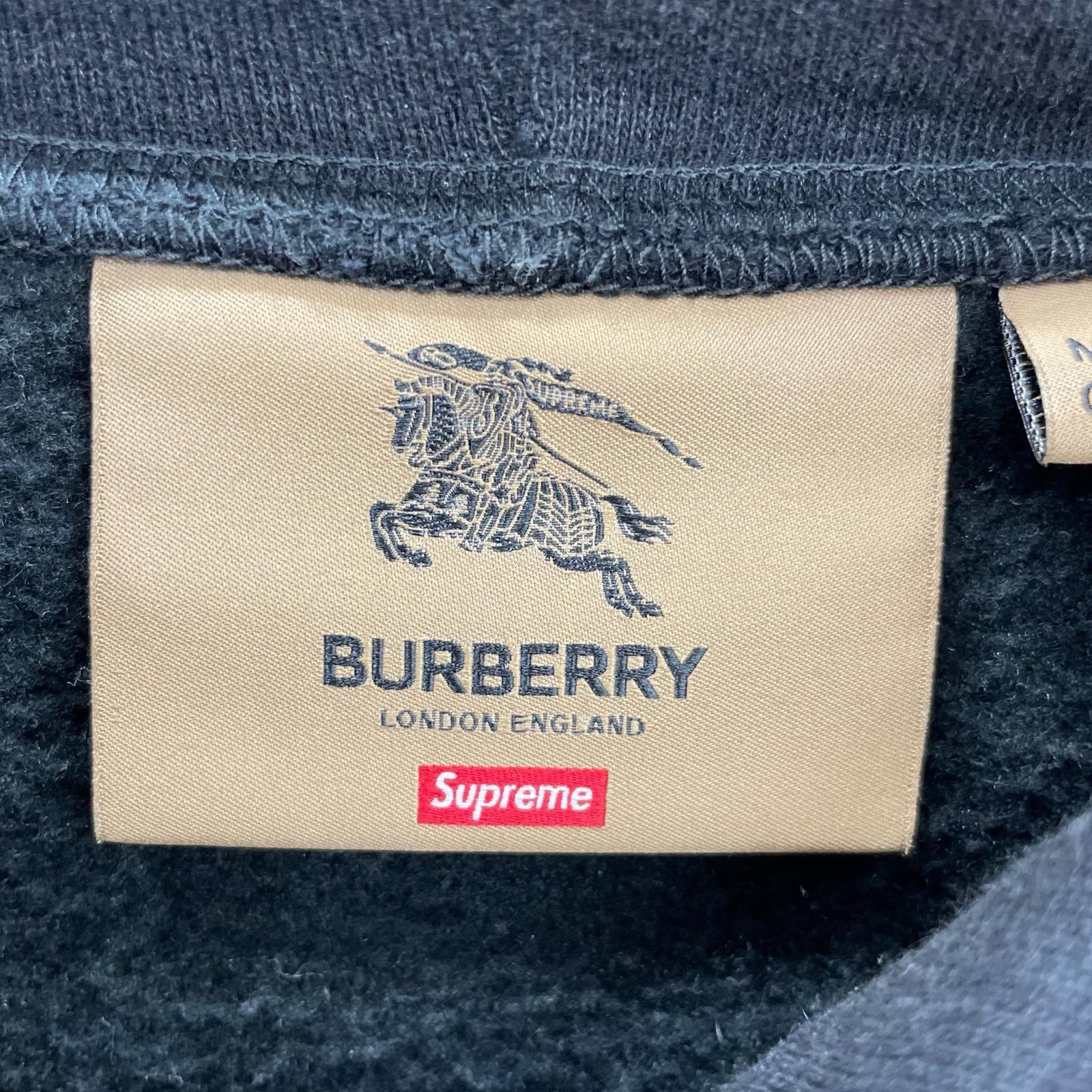 パーカー 22SS Burberry Box Logo Hooded Sweatshirt L ブラック