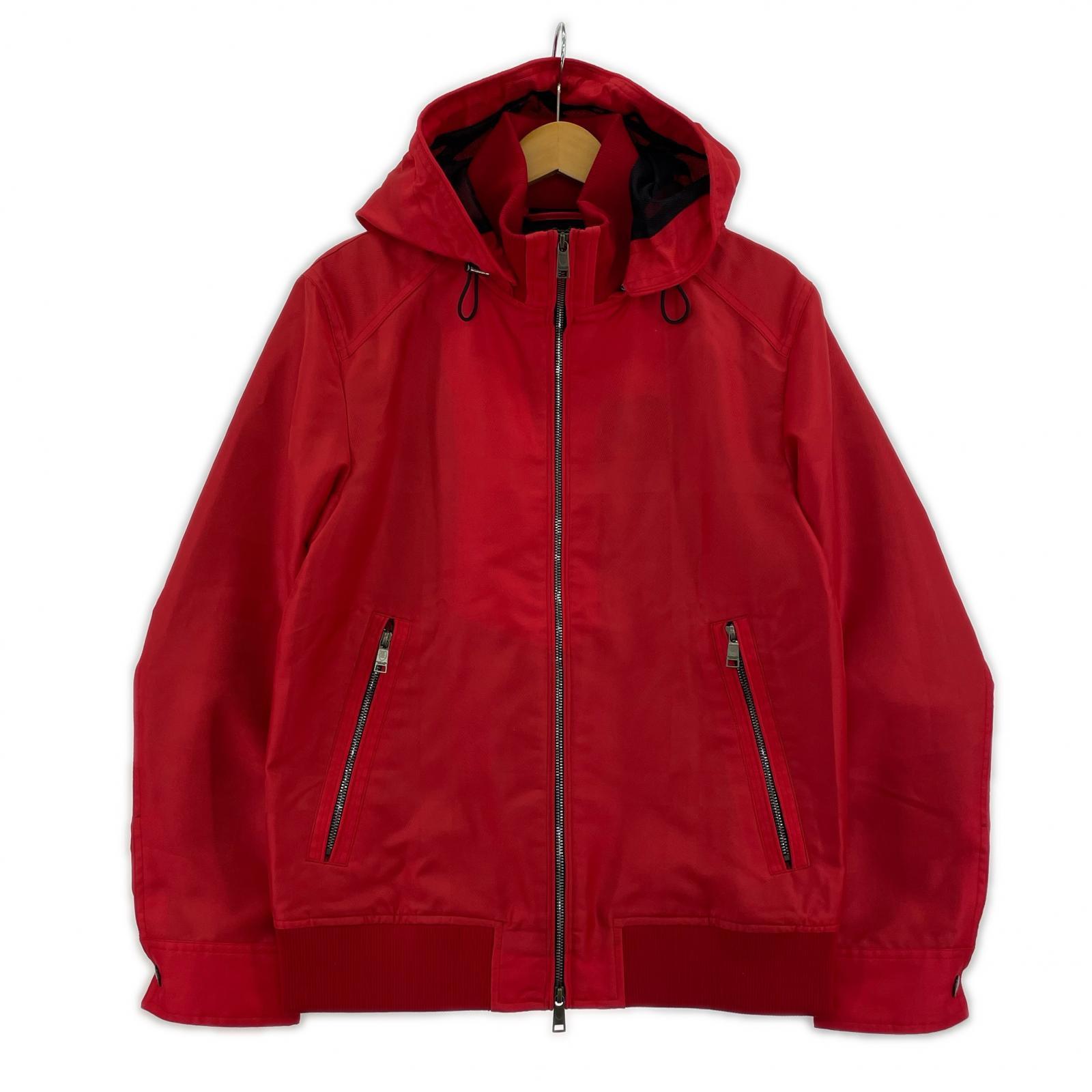ジャケット レッド ナイロン(L) L レッド