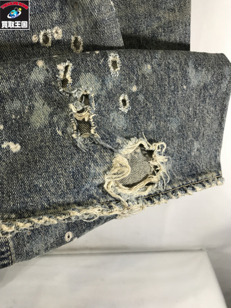 デニムパンツ 24SS Damage Straight Denim Pants W27