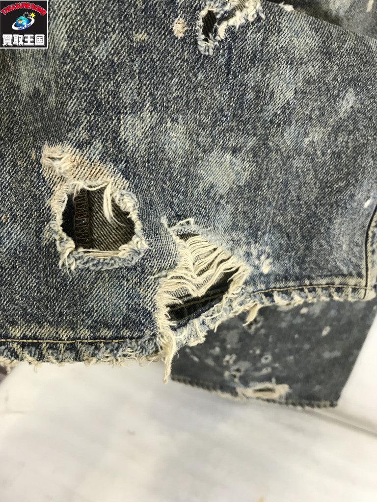 デニムパンツ 24SS Damage Straight Denim Pants W27