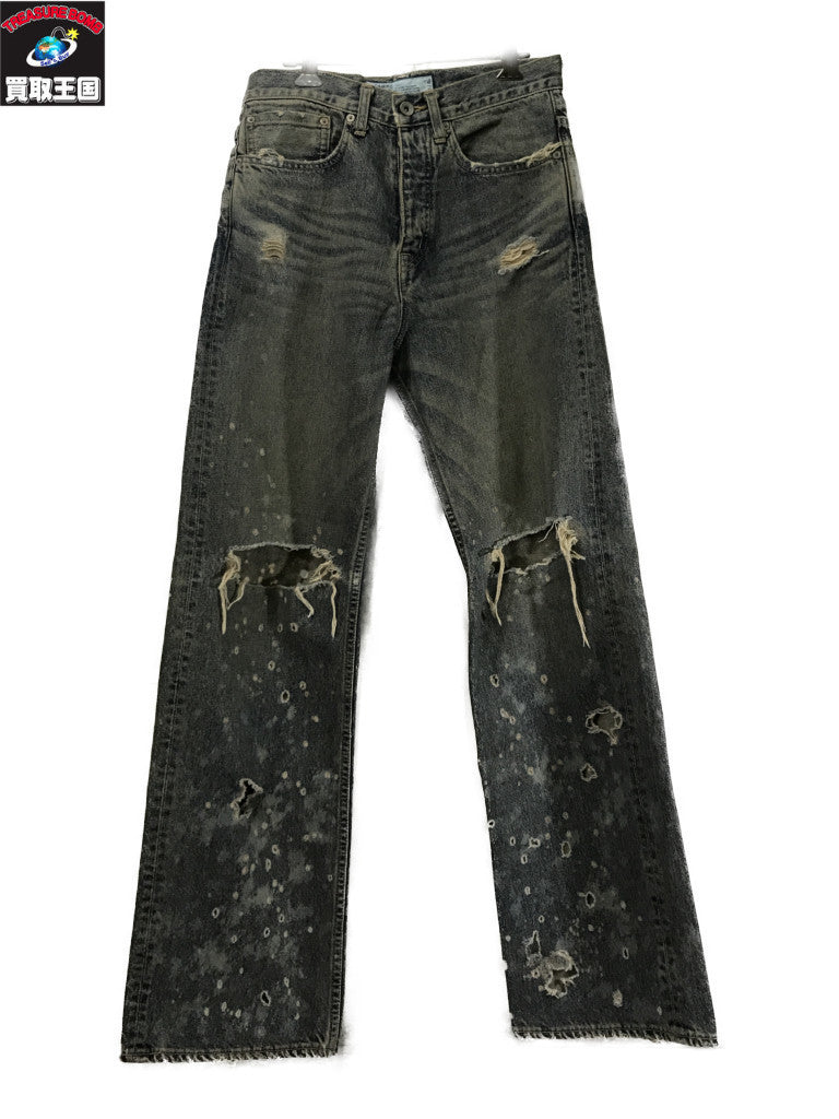 デニムパンツ 24SS Damage Straight Denim Pants W27