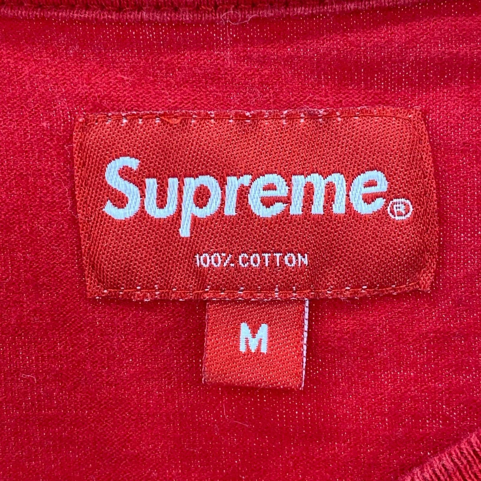 半袖Tシャツ Mesh Stripe Pocket Tee RED M M レッド