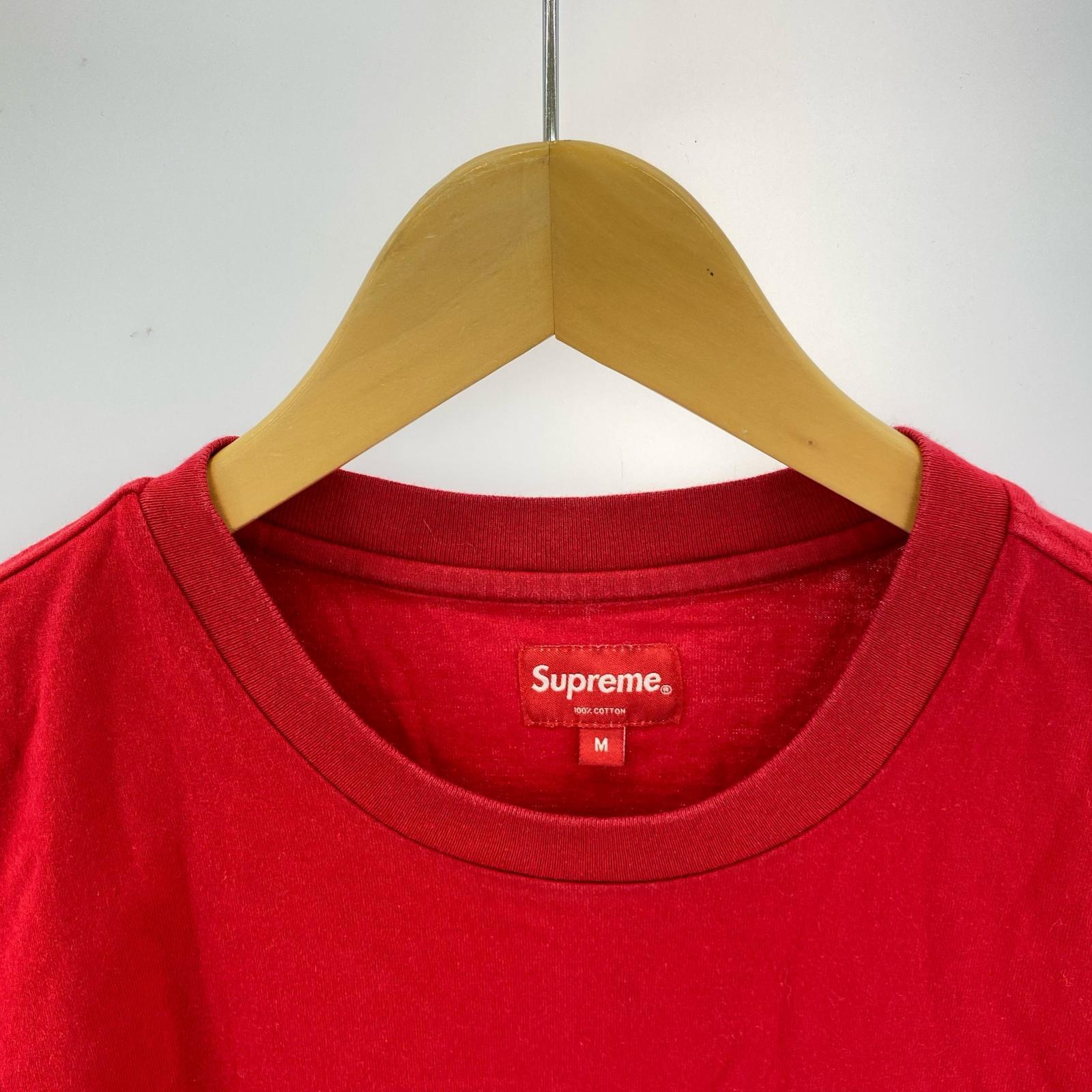 半袖Tシャツ Mesh Stripe Pocket Tee RED M M レッド