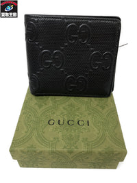 GUCCI 625555 GGエンボス コンパクトウォレット