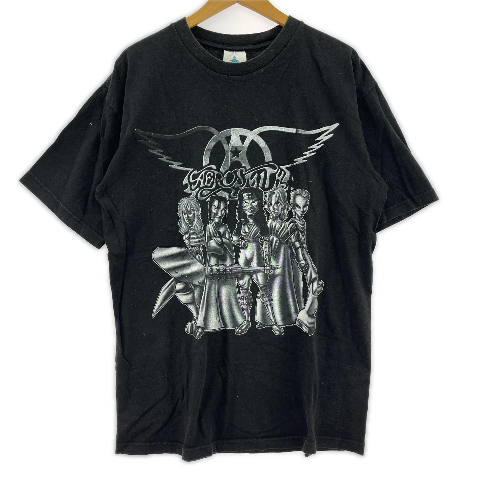 半袖Tシャツ AERO SMITH 90s 龍の咆哮 ツアーTee L L ブラック