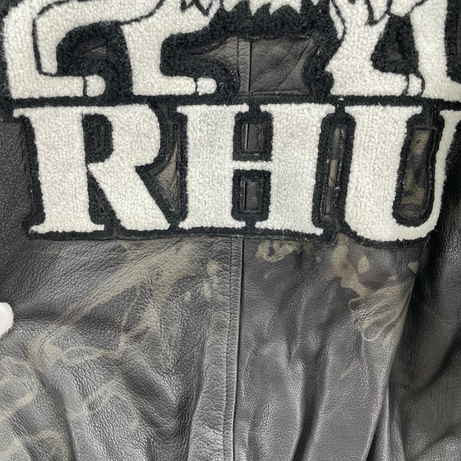 ジャケット ×RHUGI レザー ボンバー ジャケット ブラック M
