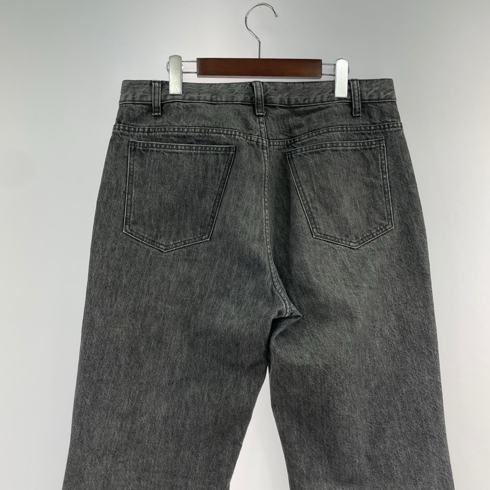 デニムパンツ Bleach Flea Black Denim Pants L ブラック